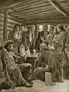 Sir George Simpson in Vancouver Island, 1855, illustration from 